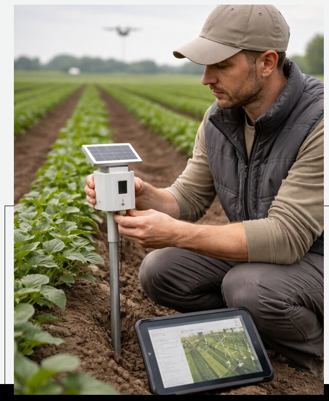 IoT мониторинг сельскохозяйственных полей и контроля в Лобне